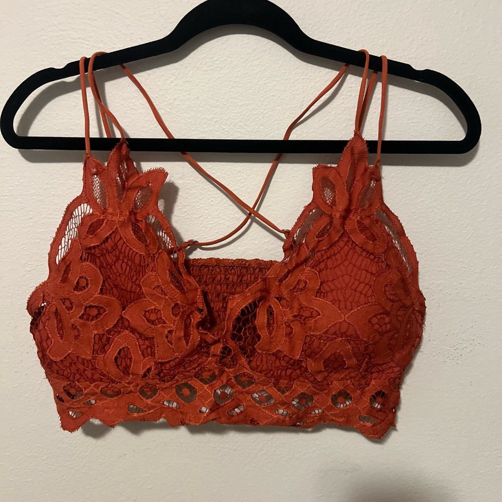 Lace Bralette in Rust Orange
